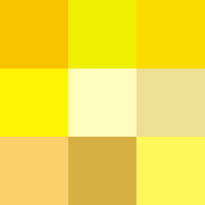 shades of yellow